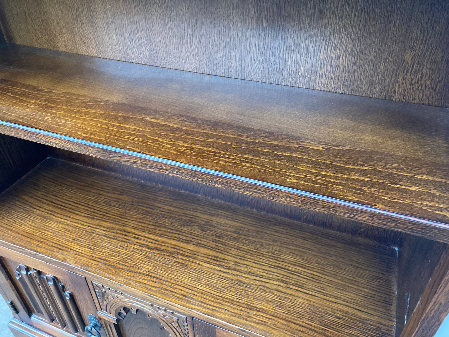 Solid oak old charm bookcase