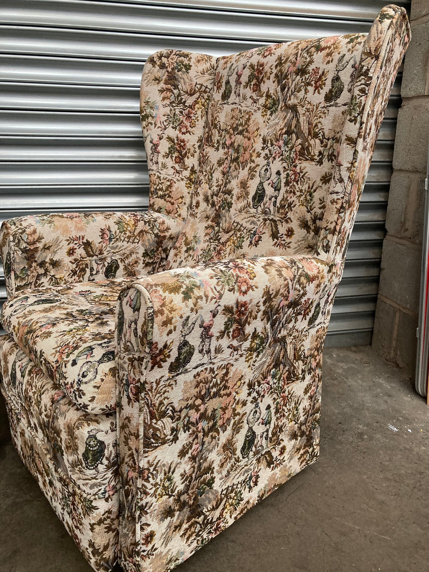 Matching pair of His & hers Vintage wingback armchair’s