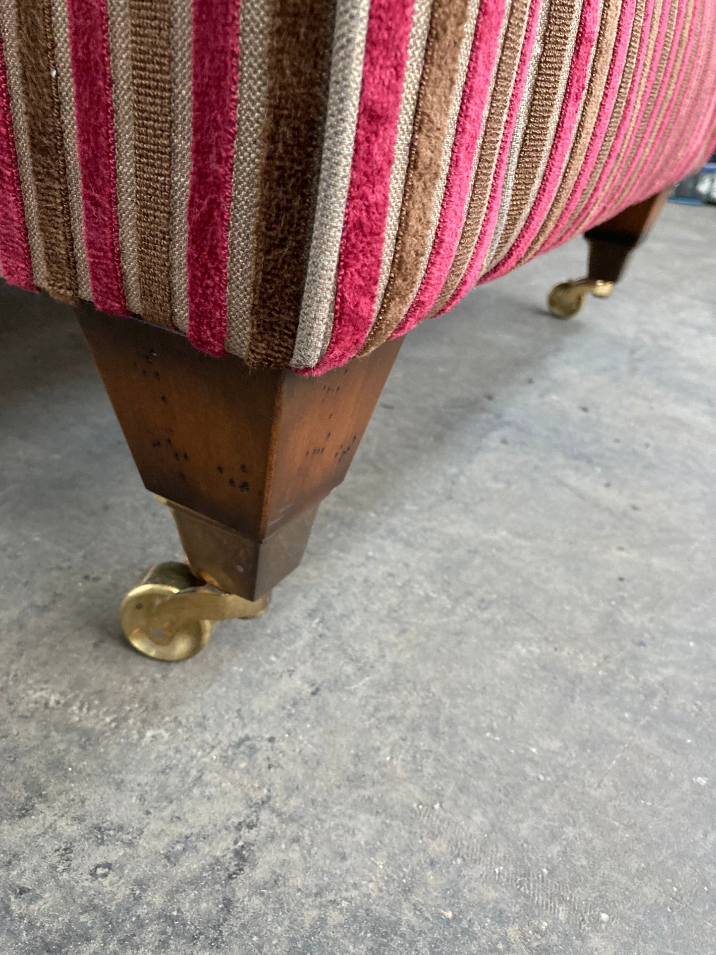 Alstons Courtney Accent chair in cranberry pinstripe