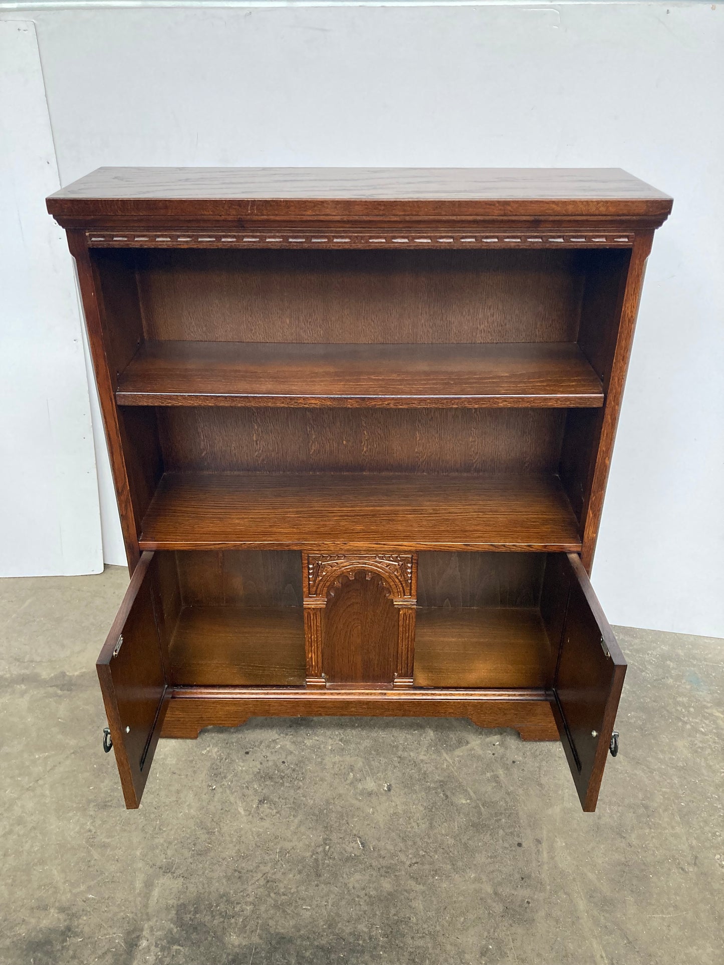 Solid oak old charm bookcase