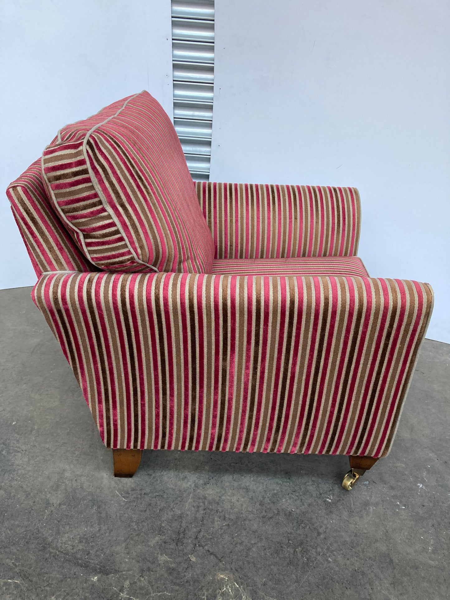 Alstons Courtney Accent chair in cranberry pinstripe