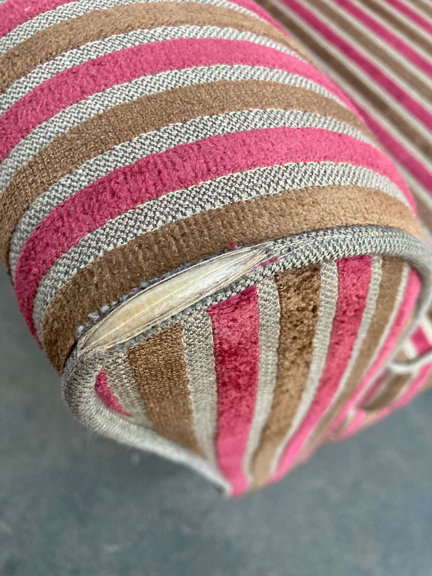 Alstons Courtney Accent chair in cranberry pinstripe