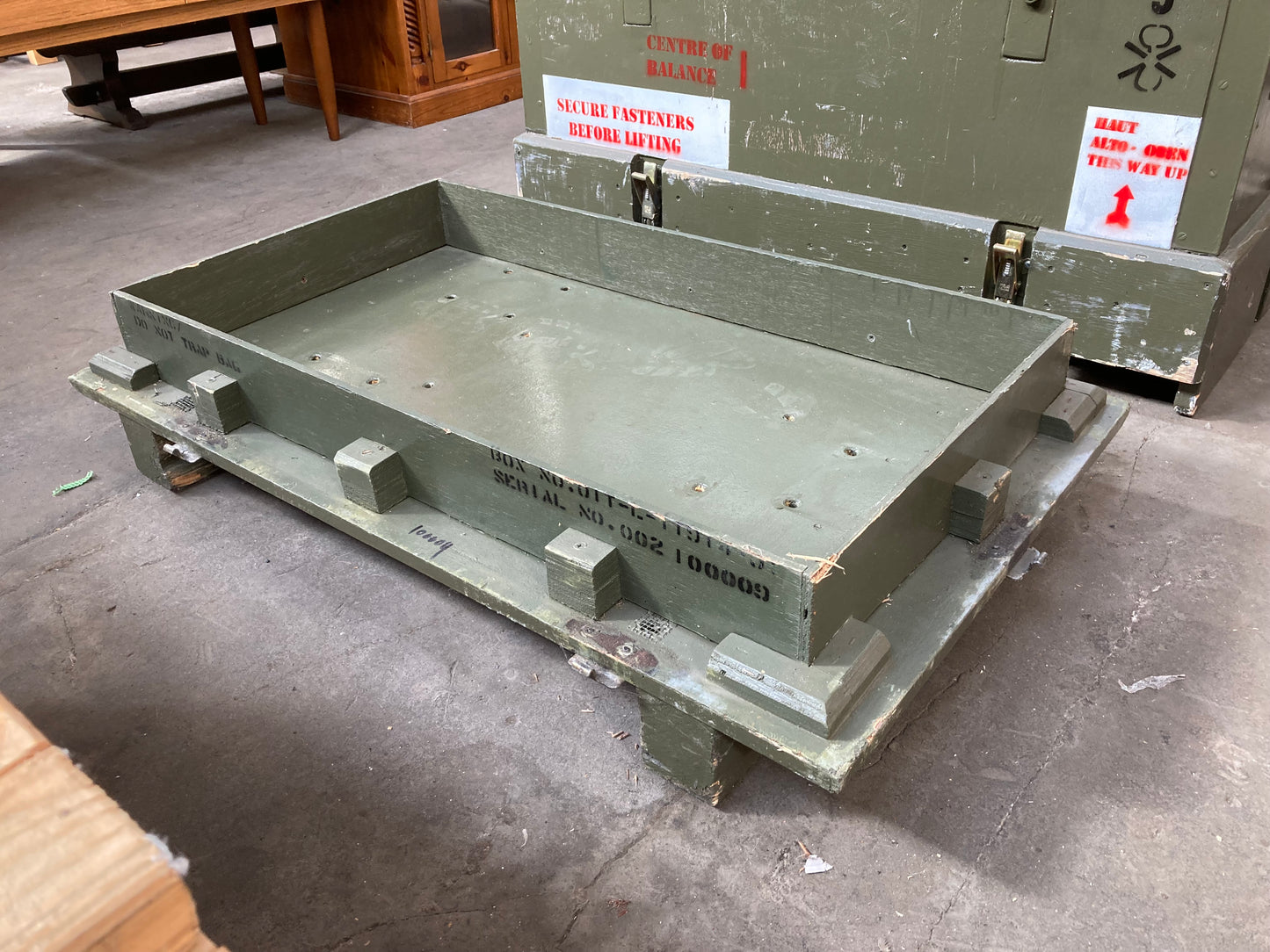 RAF shipping crate