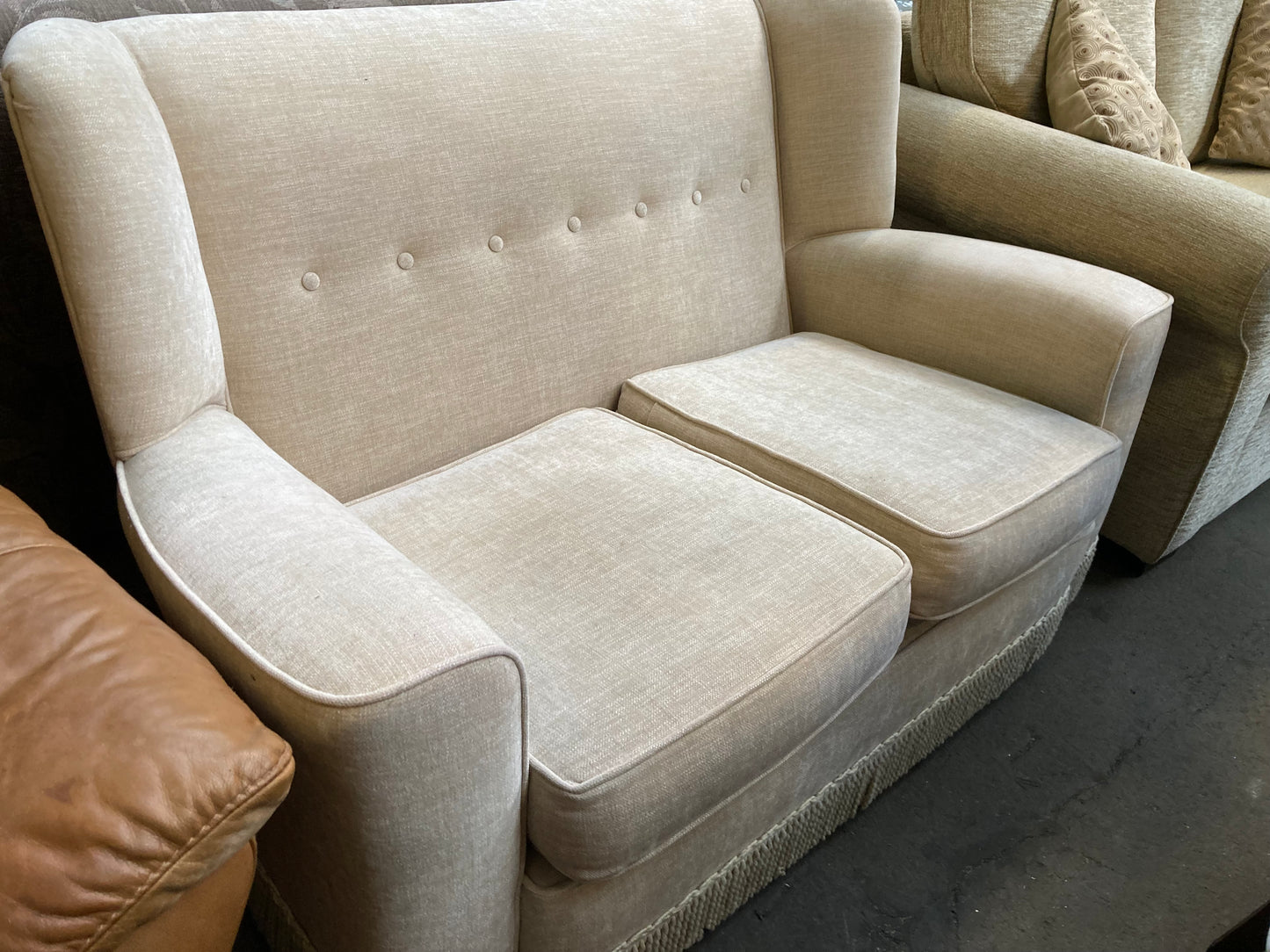 Small fabric 2 seater sofa