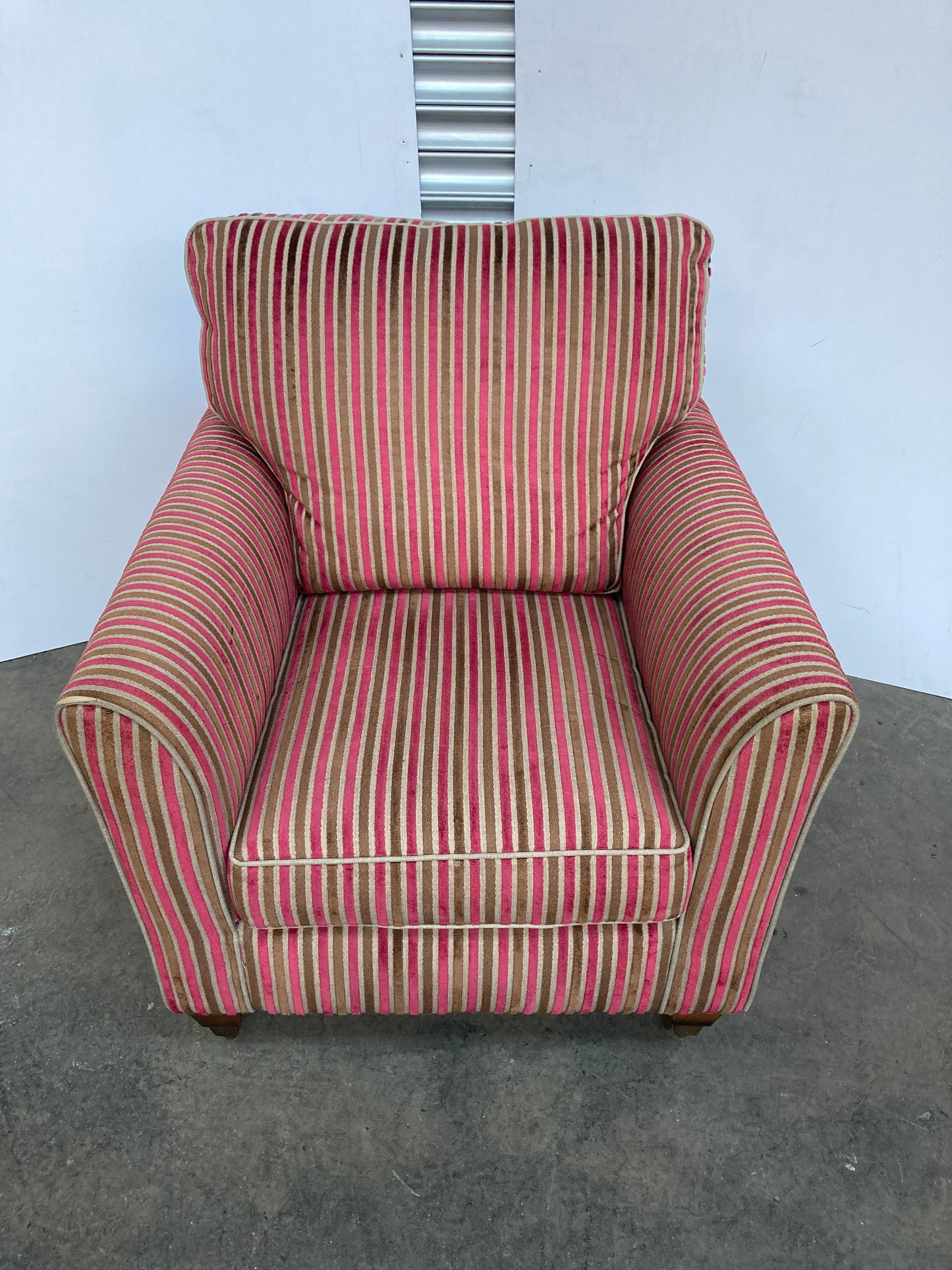 Alstons Courtney Accent chair in cranberry pinstripe