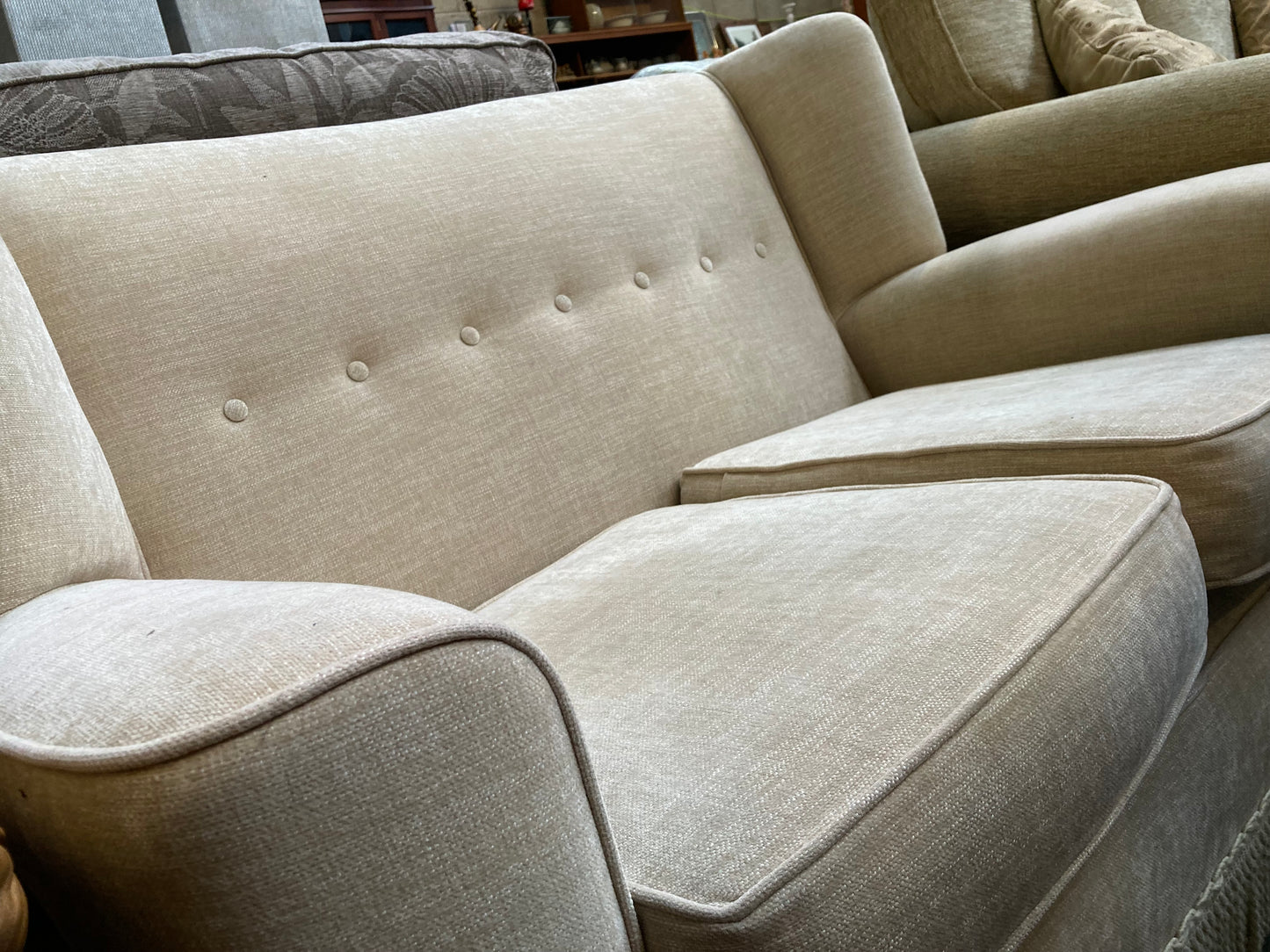 Small fabric 2 seater sofa