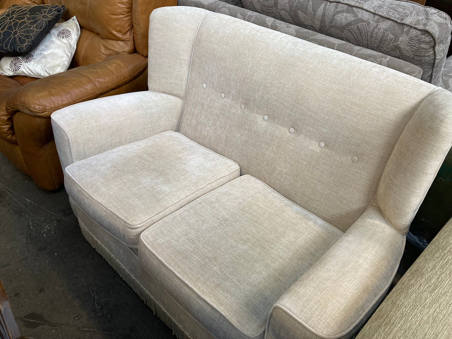 Small fabric 2 seater sofa