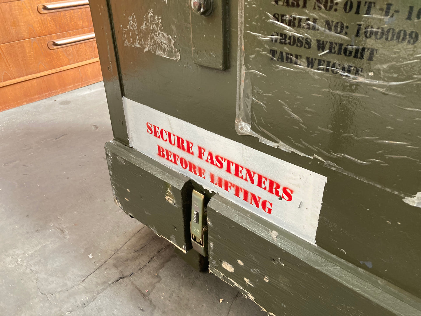RAF shipping crate