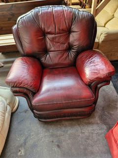 Vintage Thomas Lloyd Oxblood manual recliner armchair