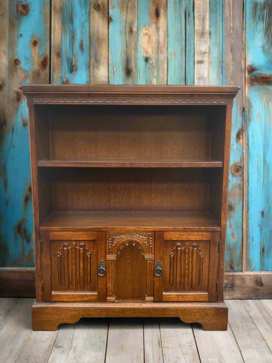 Solid oak old charm bookcase